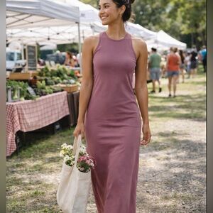Lululemon Align High-Neck‎ Midi Dress Mauve | Stretch